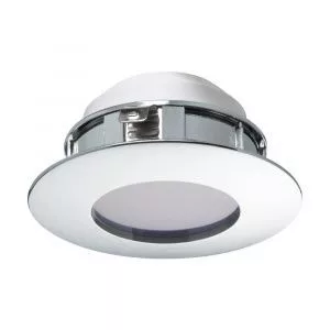 95818 Светодиодный встраиваемый светильник PINEDA, 1х4,9W(LED), Ø78, IP44, пластик, хром EGLO