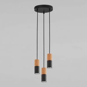 Подвесной светильник в стиле лофт TK Lighting Elit Black Wood 6310