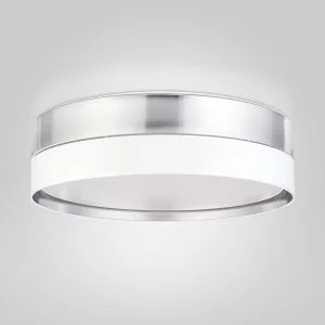 Потолочный светильник с тканевым абажуром TK Lighting Hilton Silver 4179