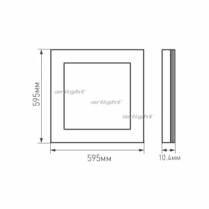 Панель IM-600x600A-40W Day White (Arlight, IP40 Металл, 3 года)