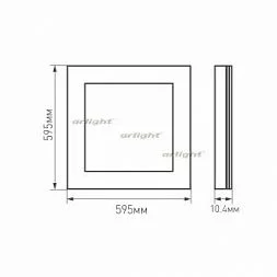 Панель IM-600x600A-40W Day White (Arlight, IP40 Металл, 3 года)