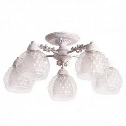 Потолочная люстра Arte Lamp MALINA Белый||Золотистый A7695PL-5WG