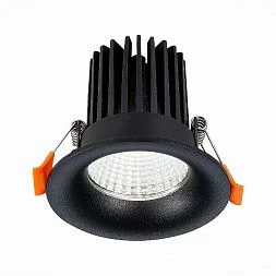 Светильник встр. Черный LED 1*10W 4000K 900Lm Ra>90 38° IP20 D85xH75 170-240V Встраиваемые светильники ST703.448.10