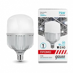 Лампа Gauss Elementary T140 75W 7000lm 4100K E40 Promo LED 1/12