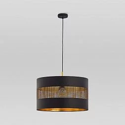 Подвесной светильник с тканевым абажуром TK Lighting Tago Black 3211