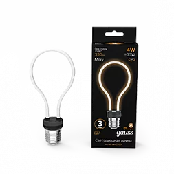 Лампа Gauss Filament Artline А72 4W 330lm 2700К Е27 milky LED 1/10/100