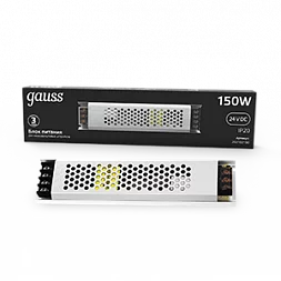 Блок питания Gauss 150W 24V IP20 ультратонкий 1/70