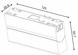 Светильник трековый SLIM, 48В 10W черный 2700-6000К, DL-SLIM-FLBL-10-CCT  SWG