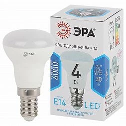 Лампочка светодиодная ЭРА STD LED R39-4W-840-E14 Е14 / Е14 4Вт рефлектор нейтральный белый свет